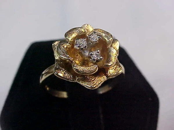 vintage flower diamond ring products for sale | eBay