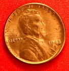 1945-D Lincoln Wheat Cent Penny GEM RED BU From an Original Bank Roll