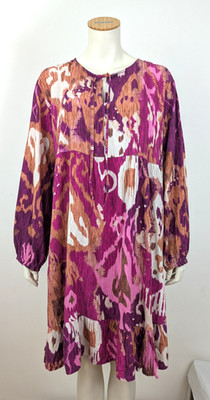 Lindsay Moda Kleid Einheitsgröße 100 % Viskose Boho Oversize Sommer  2605029