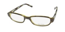 NEW VERA WANG V052 EYEGLASSES BROWN FULL-RIM PLASTIC 50-17-135 RECTANGULAR