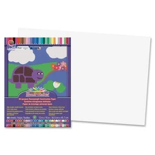 Pacon Sunworks Groundwood Construction Paper - 18" X 12" - Bright White (8707)