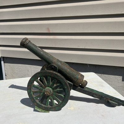 Vintage Cast Iron and Brass Cannon Signal Cannon M1841 six-pound field gun 16 