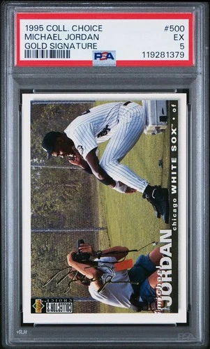 1995 Upper Deck Collector's Choice Michael Jordan Gold Signature #500 PSA 5