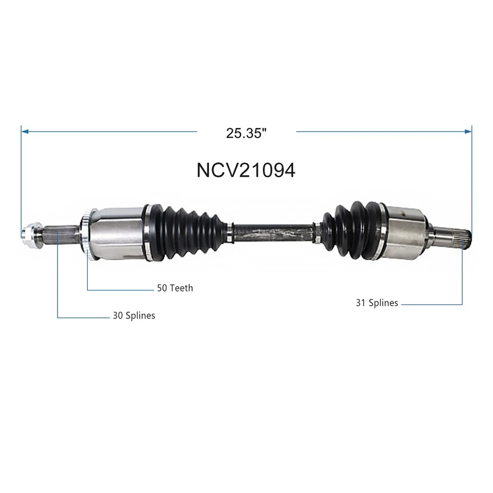 NCV21094 Rear Pair CV Axle Shaft for 1991-2004 2005 Acura NSX 3.0L 3.2L Auto - Image 2 of 4