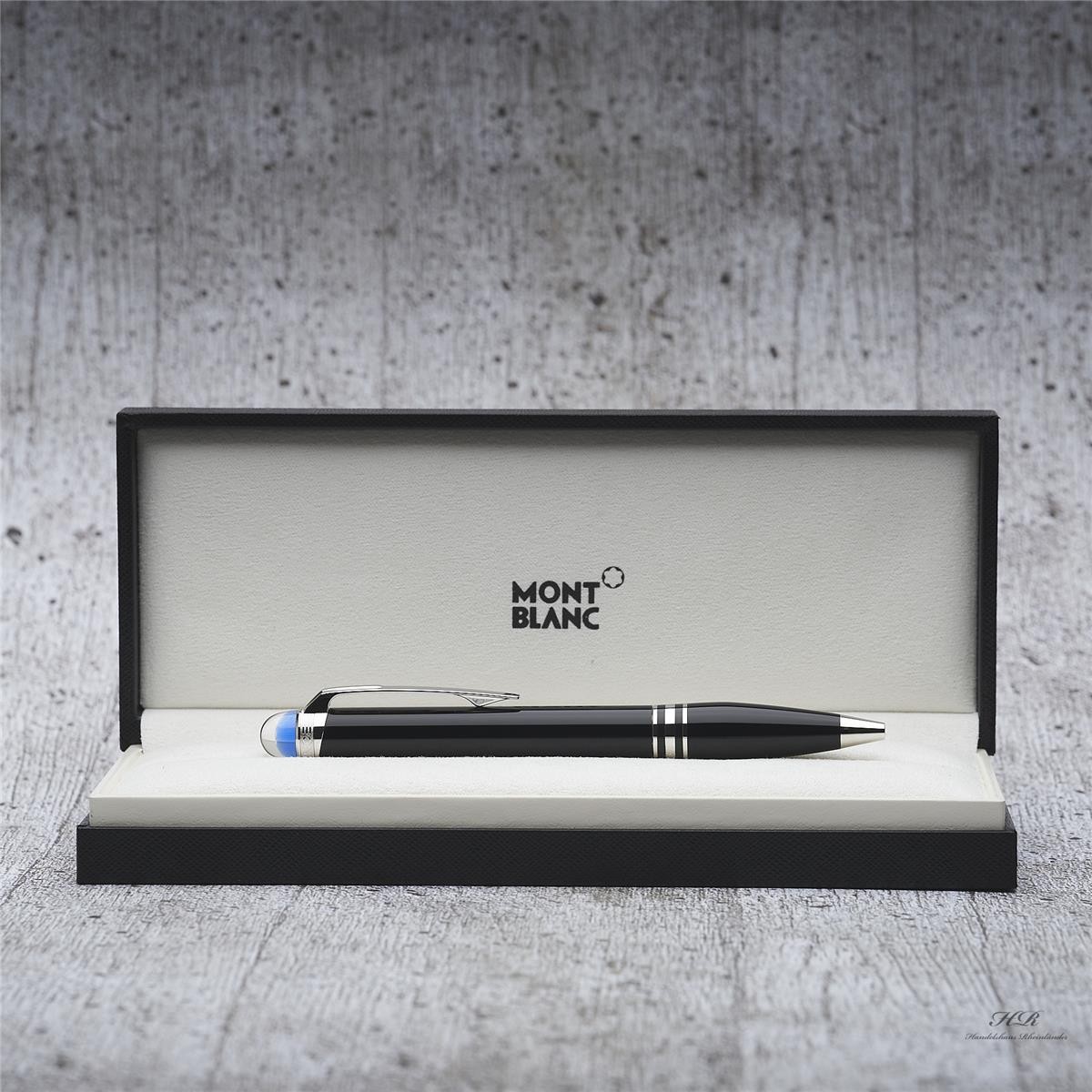 Montblanc Starwalker Resin Line Ballpoint Pen Blue Top Black Resin