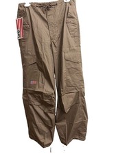 NWT Vintage 90's UFO Baggy Cargo Rave Pants Brown Festival Skater Street Unisex