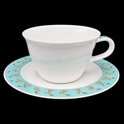 Rosenthal Avenue New York: Teetasse / Tasse mit Unterteller (Frog Design)