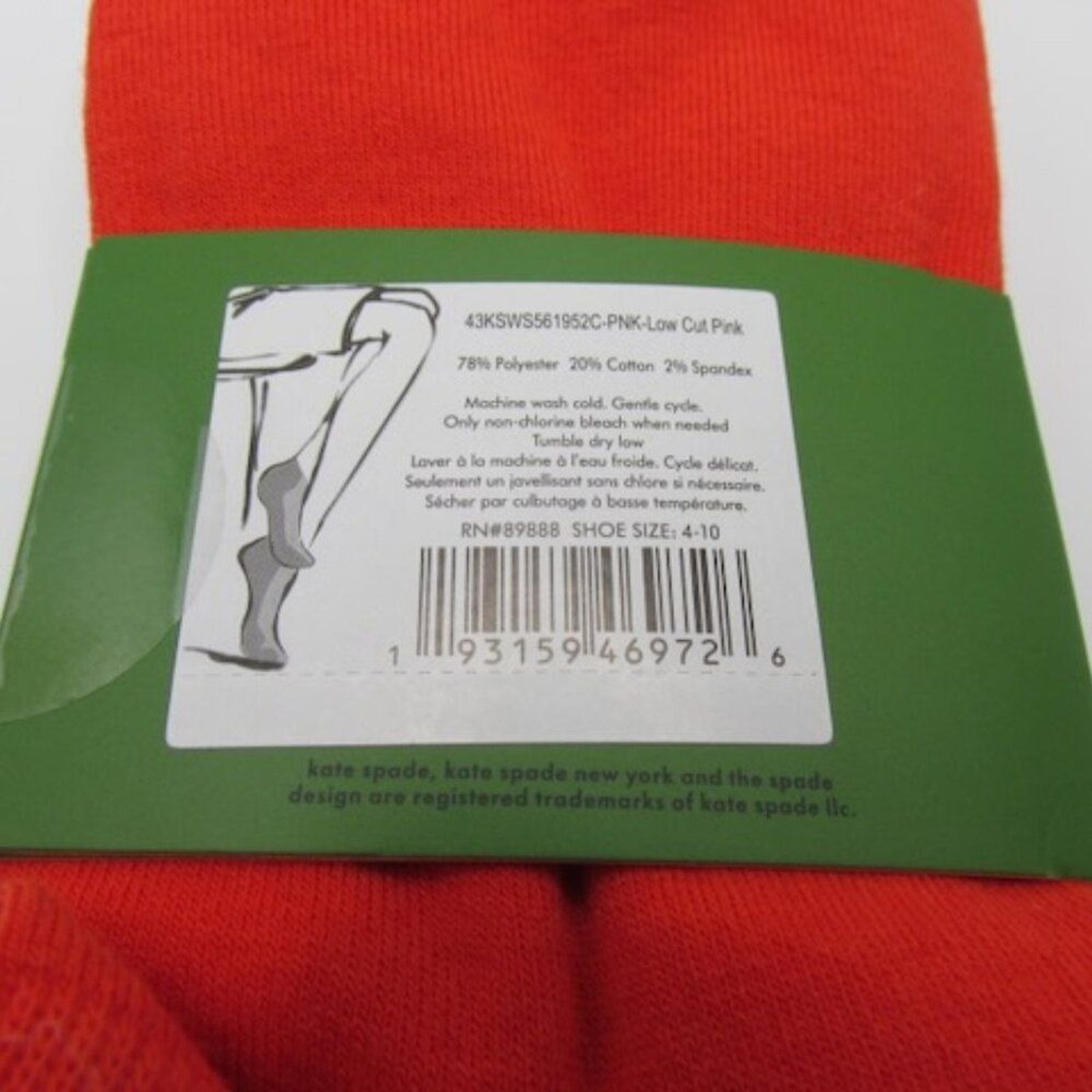 NEW Kate Spade Strawberry Print Socks Pack 3 Pairs NWT thumbnail 5