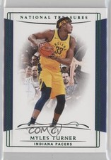 2018-19 Panini National Treasures Emerald 4/5 Myles Turner #55 ib1