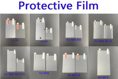 Top Bottom HD Clear Protective Film For DSi XL NDSL 2DS 3DS New 3DS XL 