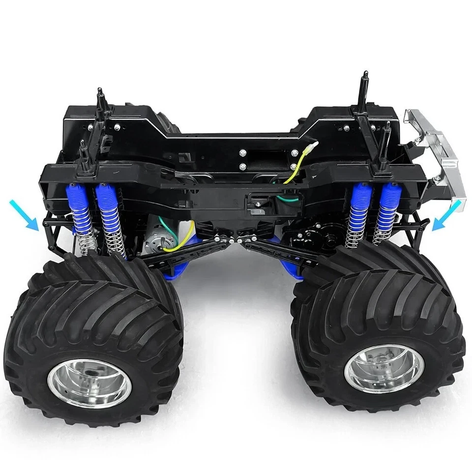 Parachoques trasero delantero de aluminio para Tamiya ClodBuster Bullhead 4X4X4 RC Monster Truck Foto 3 de 4