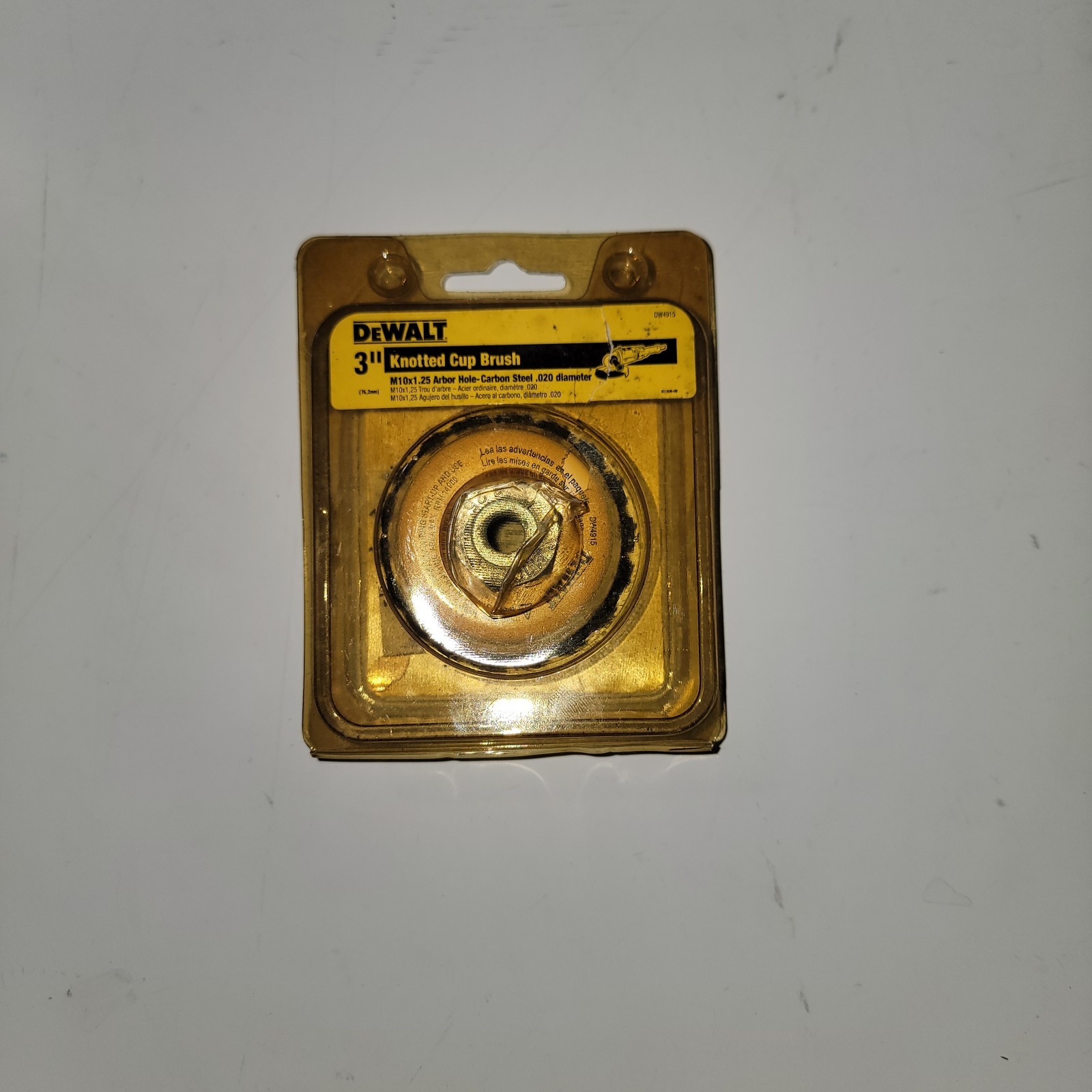 Dewalt KNOTTED Wire Cup Brush 3" M10 x 1.25 Arbor