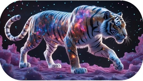 Hayleybug 2 oz StarStride Tiger silver Bar w/ COA Mintage 10