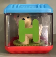 VINTAGE FISHER PRICE PEEK A BLOCKS SENSORY REPLACEMENT BLOCK LETTER H HORSE