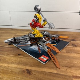 Lego 8594 Bionicle Jaller & Gukko Near Complete (2 Sub Parts)  W/ Instructions