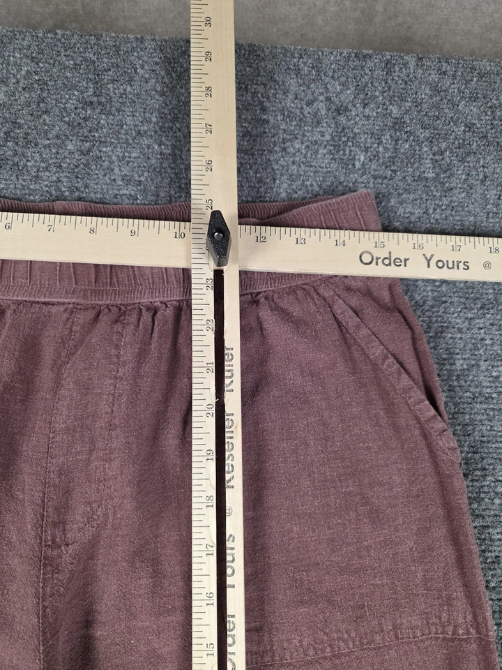Pantalones de cáñamo Toad & Co Taj para mujer medianos malva pierna ancha cintura elástica Foto 2 de 4