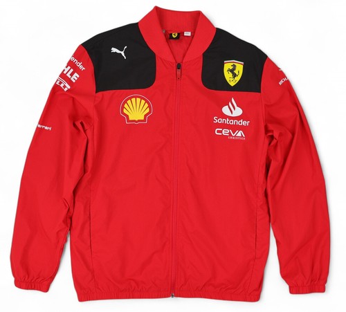 Puma Scuderia Ferrari F1 Jacket Mens Medium Red Black Formula 1 Racing Shell