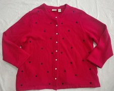 Vintage Button Front Fleece Cardigan Womens 2...