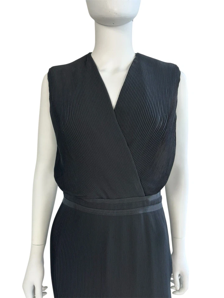 Carven black pleated sleeveless party evening cocktail dress Small - Image 3 of 4