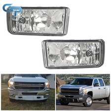 2pcs Front Bumper Fog Lights Lamps Fit For Chevy Silverado 1500 2500 2007-2013