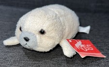 Russ Berrie Luv Pets Spud Seal Cream Plush 6 Beanie Stuffed Toy w/Tag 23196