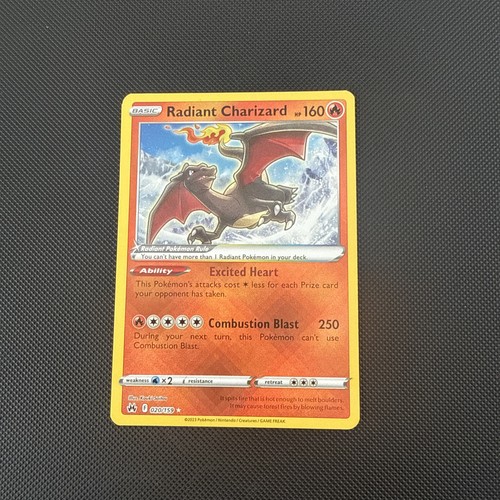 Pokémon TCG Radiant Charizard Crown Zenith Holo Card 020/159 NM