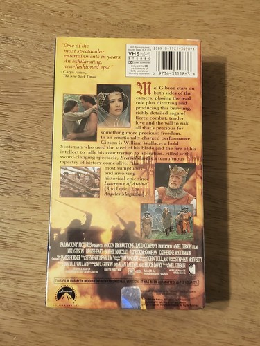 1995 BRAVEHEART Mel Gibson VHS Movie 2 Tape Set Factory Sealed - Picture 2 of 4