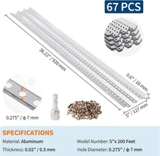 5 Inch Gutter Guard Cover 50/100/200FT Mesh Leaf Debris Blocker for Roof Drain