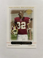 2005 Topps Carlos Rogers Rookie Card. Washington Commanders/Redskins