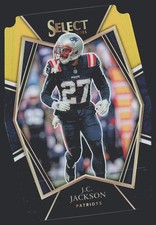 2021 Panini Select #124 J.C. Jackson Black and Gold Prizm Die Cut