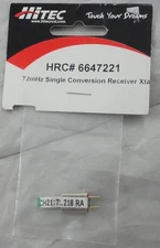 Hitec 72Mhz AM/FM Single Conversion Receiver Crystal CH21 72.210Mhz HRC6647221