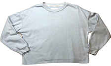 Calvin Klein Jeans Womens Sweatshirt Size M Blue Crew Neck Long Sleeve Logo