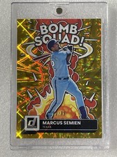 2022 Panini Donruss ✨ Marcus Semien /99 Bomb Squad Gold ✨ #BS-4 Texas Rangers