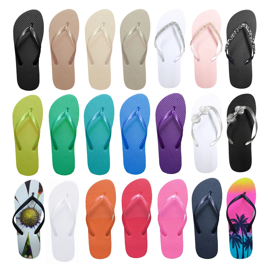 NEW BEACH FLIP FLOPS JELLY FLIPFLOPS SANDALS SHOES SIZE LIGHT SPA