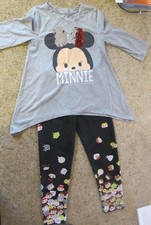 DISNEY GIRLS TSUM TSUM OUTFIT flappy sequin TOP AND BOTTOM BOTH SZ MEDIUM