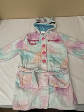 Saint Eve Kids' Beach robe cover up, unicorn tye dye size XS 5/6