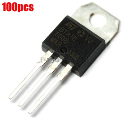 100Pcs BTA16-600B BTA16-600 Triac Sgs-Thomson 600V 16A New Ic et
