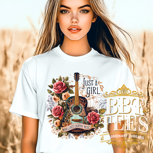 Just a Girl Who Loves Country Music Shirt - Country Music Fan Shirt – | DTG - Picture 8 of 12
