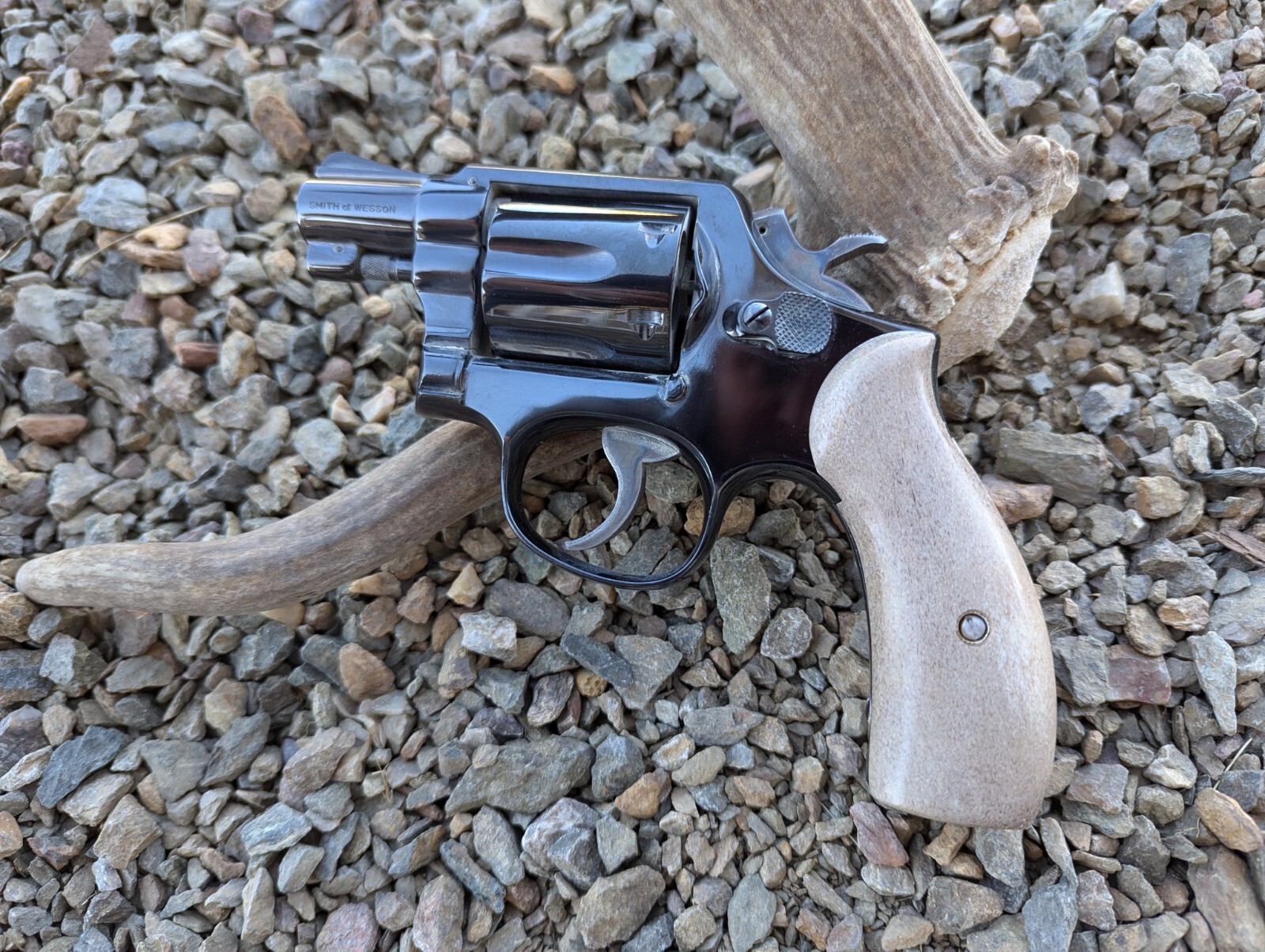 Smith and Wesson K and L Frame Grips Round Butt S&W Elk Antler Made in USA