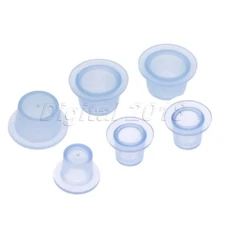 100pcs Silicone Blue Soft Ink Cups For Embroidered Disposable Tattoo Coloring