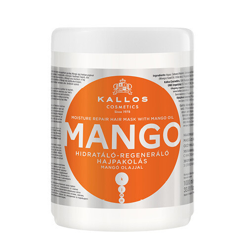 Kallos Maschera Idratante con olio di mango Mango Mask donna 1000ml