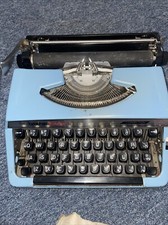 Vintage Brother Charger 11 Correction Blue Portable Typewriter w/ Case WORKS thumbnail