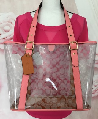 coach clear plastic handbolsas