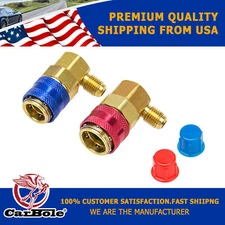 NEW  A/C Manifold Gauge Conversion Kit High & Low Angle Quick Adapter HVAC