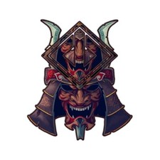 Japan Red Samurai Decal Sticker