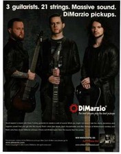 2014 DiMARZIO Guitar Pickups ALEX WADE BEN SAVAGE Whitechapel magazine ad 
