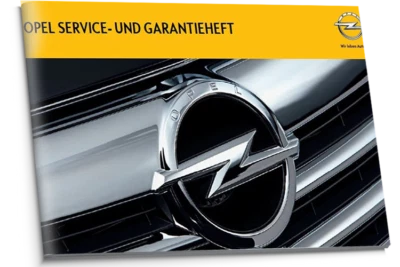 Opel nettoyer allemand Carnet d'entretien 2010-12
