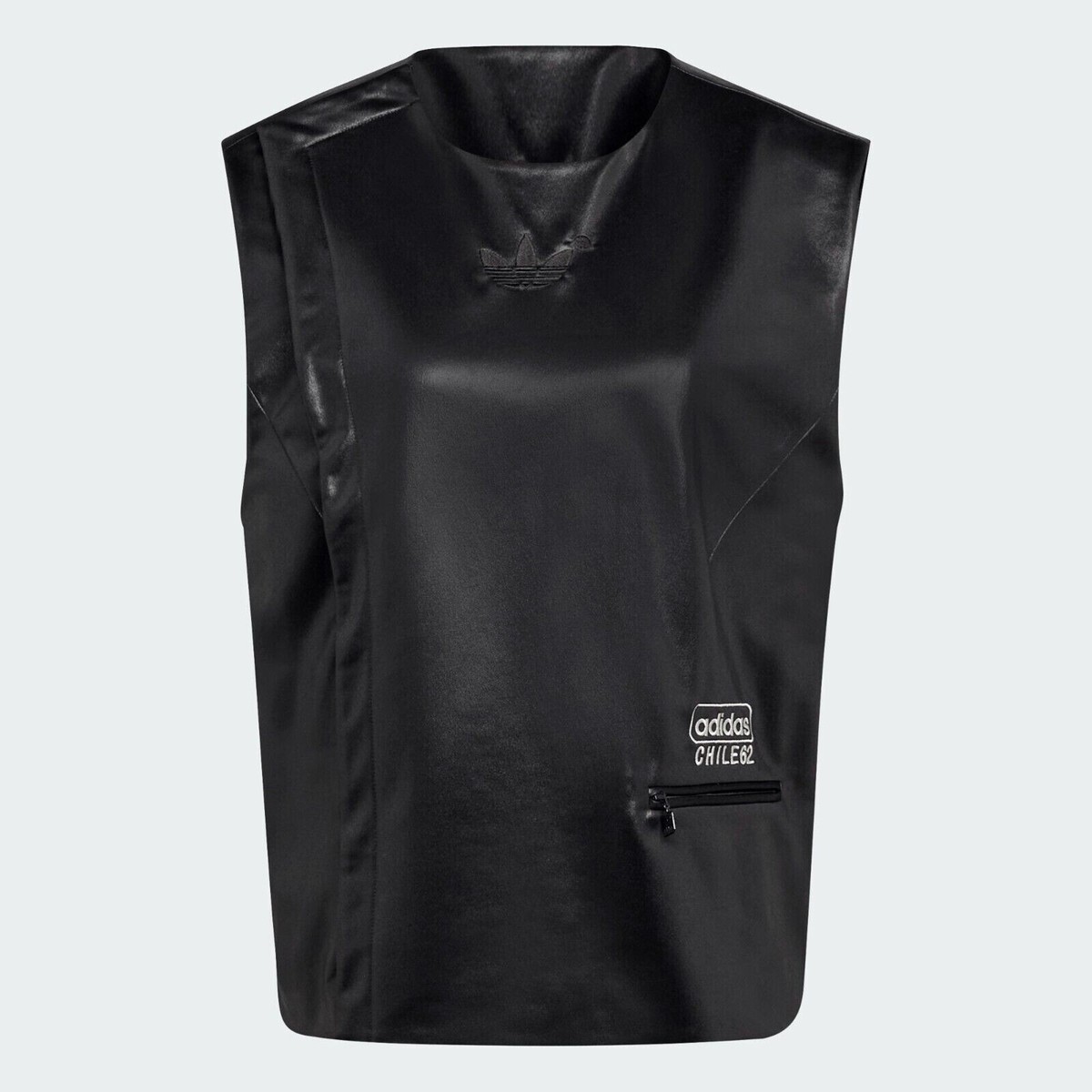 u*d様 adidas blue version chile62 テーラードジャ ADIDAS ORIGINALS WOMENS BLUE VERSION CHILE62 VEST SIZE LARGE NWT