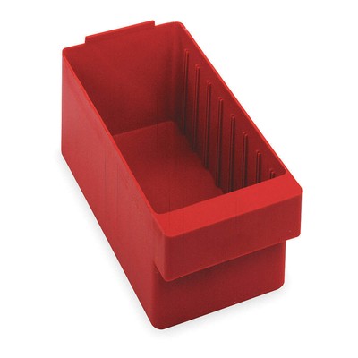 QUANTUM STORAGE SYSTEMS QED601RD Drawer Bin,Red,Polystyrene,4 5/8 in 2KWB5