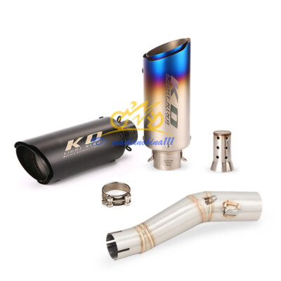 For Yamaha YZF R6 2006-2016 Exhaust Tips Muffler Mid Link Pipe Stainless Steel